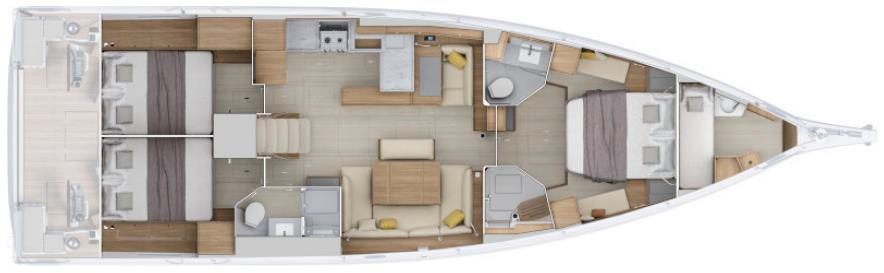 Wynajem łodzi Split tanio Oceanis 52 - 3 cab.