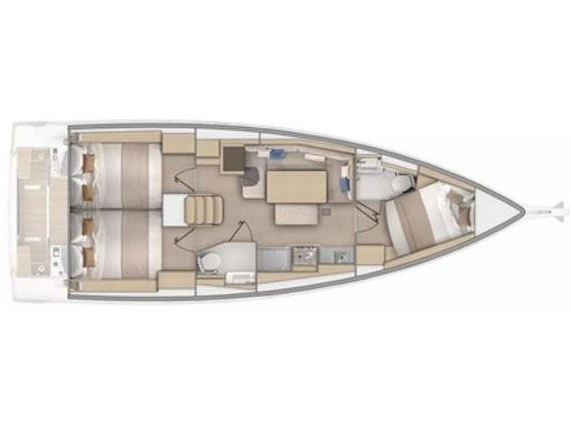 Wynajem Żaglowiec Bénéteau z patentem 