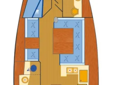 Wynajem Żaglowiec Jeanneau z patentem 