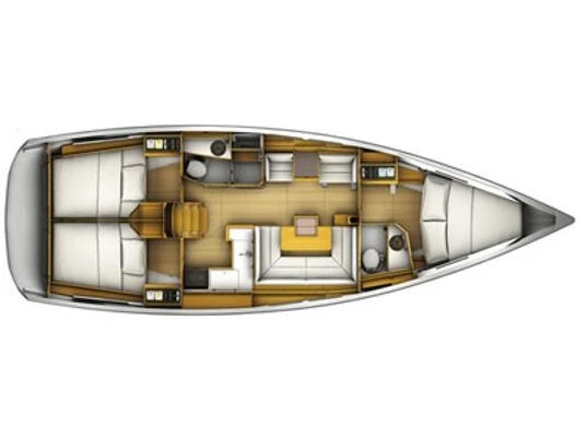 Jeanneau Sun Odyssey 409 (3 cab.) między profesjonalistami a osobami prywatnymi w Lefkáda