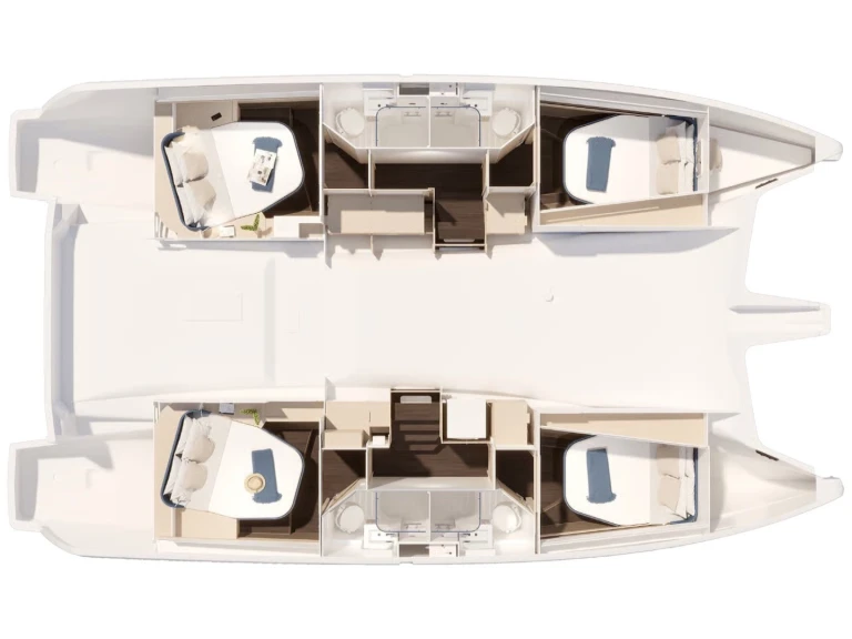 Fountaine Pajot FP 44 Quatuor (6cab.) między profesjonalistami a osobami prywatnymi w Nea Peramos