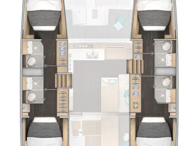 Wynajem Katamaran Lagoon z patentem 