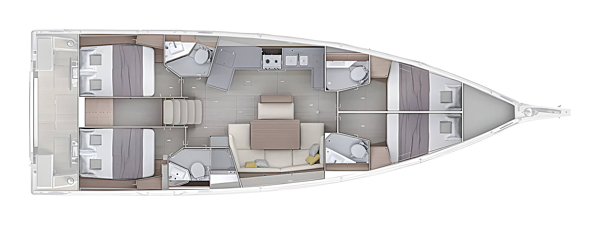 Wynajem Żaglowiec w Rogoznica - Bénéteau Oceanis 47 - 4 cab.