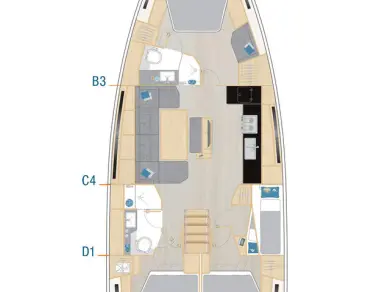 Wynajem łodzi Goecek tanio Hanse 460