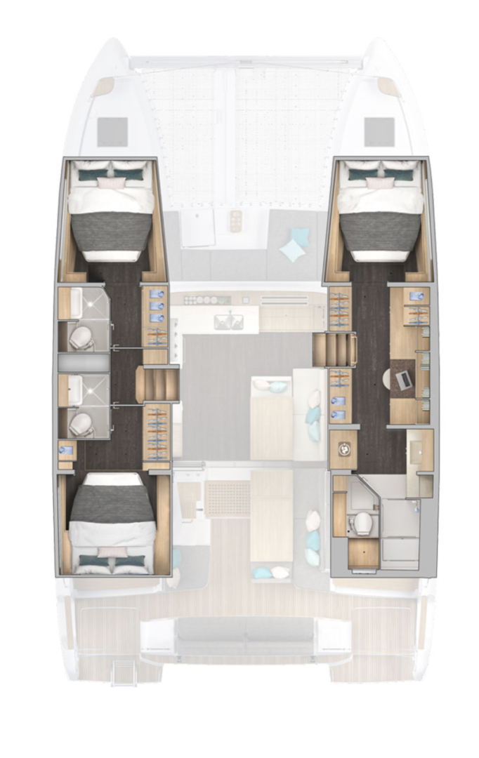 Wynajem łodzi Kaštela tanio Lagoon 43 - 3 + 1 cab. OW