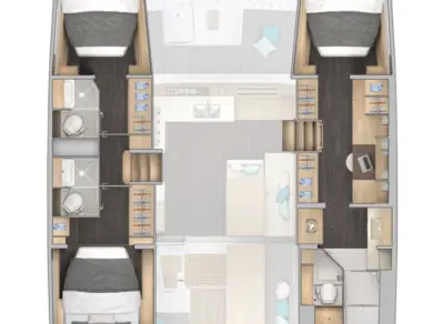 Wynajem łodzi Kaštela tanio Lagoon 43 - 3 + 1 cab. OW