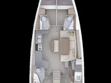 Wynajem Żaglowiec w Alimos - Bénéteau Oceanis 47 - 4 cab.