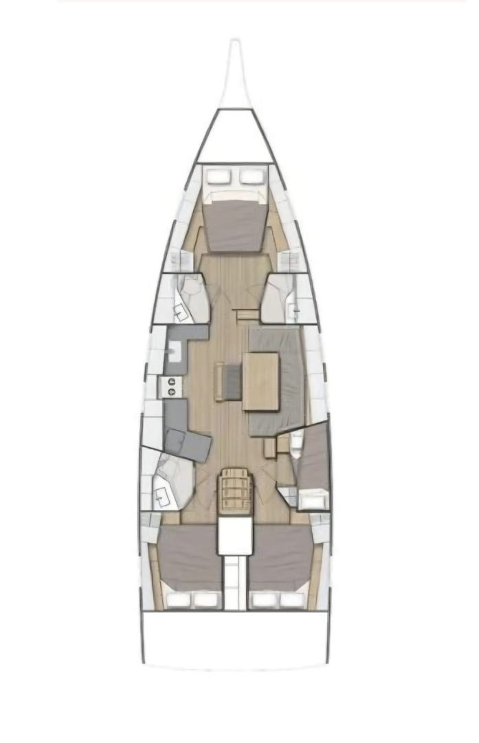 Wynajmij Bénéteau Oceanis 47 - 4 cab. w Donji Seget