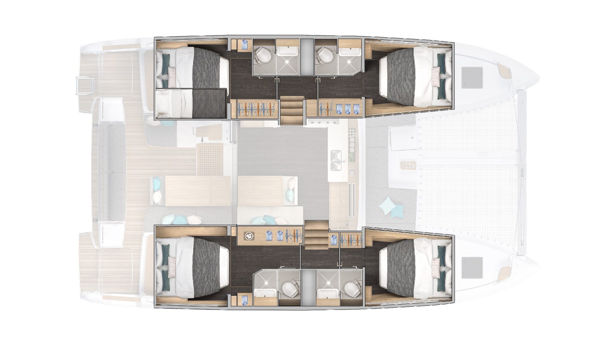 Wynajem Katamaran Lagoon z patentem 