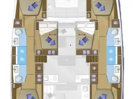 Lagoon Lagoon 50 między profesjonalistami a osobami prywatnymi w Nydri