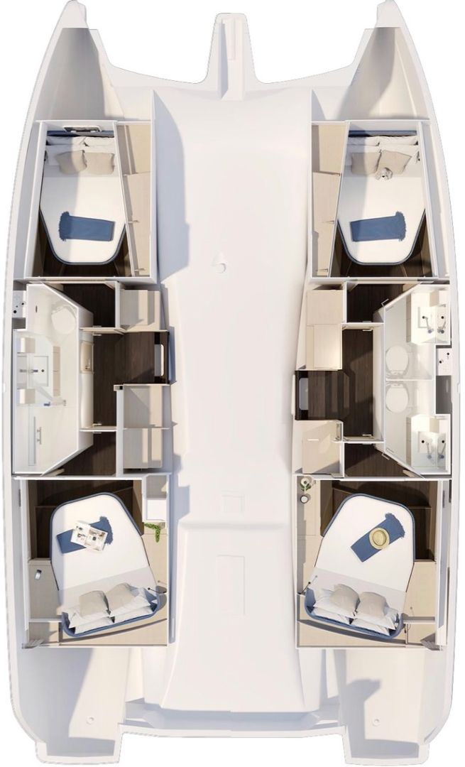 Wynajem łodzi Saint-Raphael tanio Fountaine Pajot FP 41 Quatuor 4