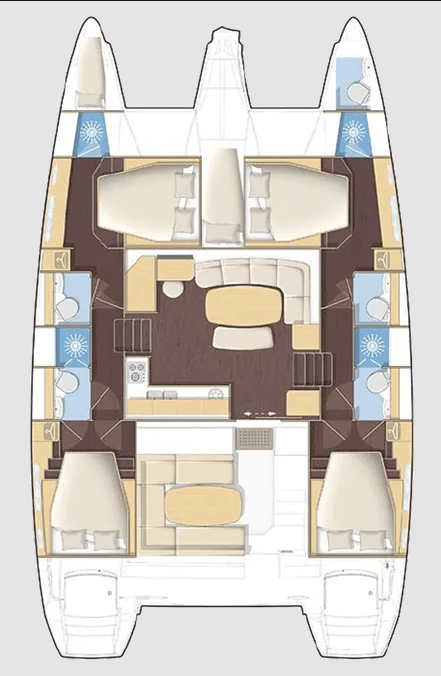 Lagoon Lagoon 420 między profesjonalistami a osobami prywatnymi w Deme of Volos