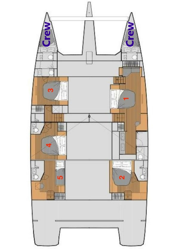 Fountaine Pajot Fountaine Pajot Alegria 67 - 5 + 2 cab. między profesjonalistami a osobami prywatnymi w Bodrum