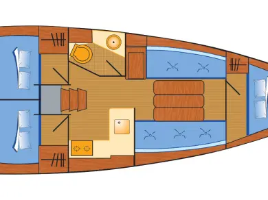 Wynajem Żaglowiec w Biograd na Moru - Jeanneau Sun Odyssey 349