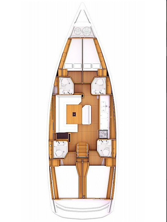 Jeanneau Sun Odyssey 479 między profesjonalistami a osobami prywatnymi w Eleusis