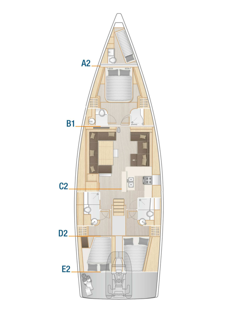 Wynajmij Hanse Hanse 588 w Donji Seget
