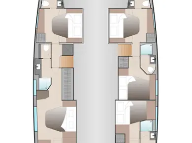 Wynajem Katamaran Fountaine Pajot z patentem 