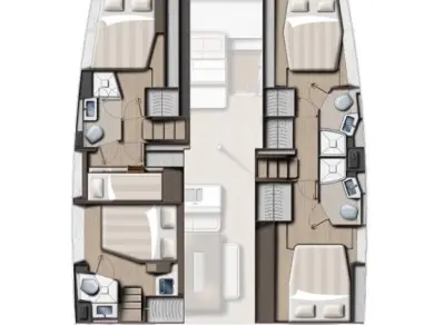 Wynajem Katamaran BALI 4.6 5 CABINES NUM 4 z patentem 