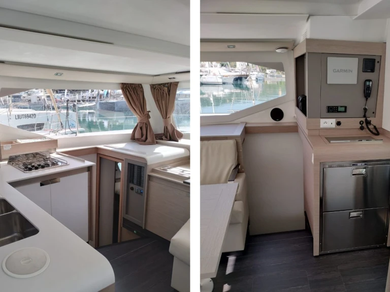Wynajem Katamaran Fountaine Pajot z patentem 