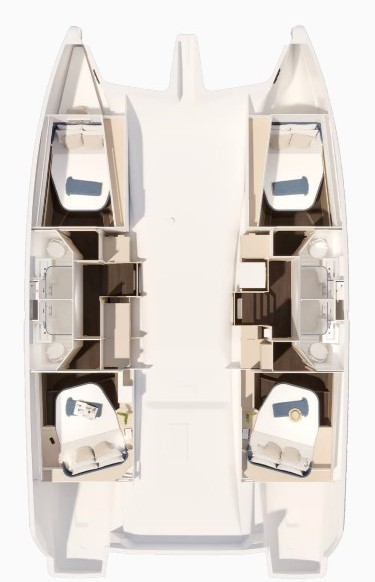 Fountaine Pajot Fountaine Pajot FP 44 Quatuor - 4 + 1 cab. między profesjonalistami a osobami prywatnymi w Donji Seget