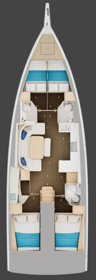 Jeanneau Sun Odyssey 455 między profesjonalistami a osobami prywatnymi w Parham Town