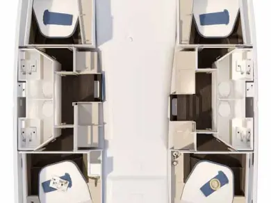 Wynajem Katamaran Fountaine Pajot z patentem 