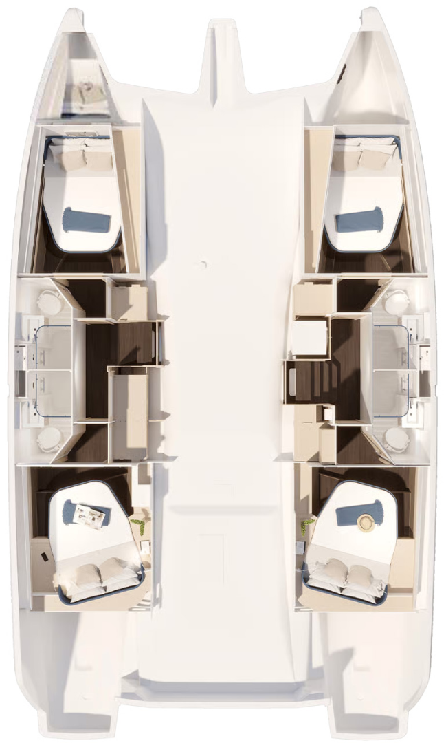 Fountaine Pajot Fountaine Pajot FP 44 Quatuor - 4 cab. między profesjonalistami a osobami prywatnymi w Trogir