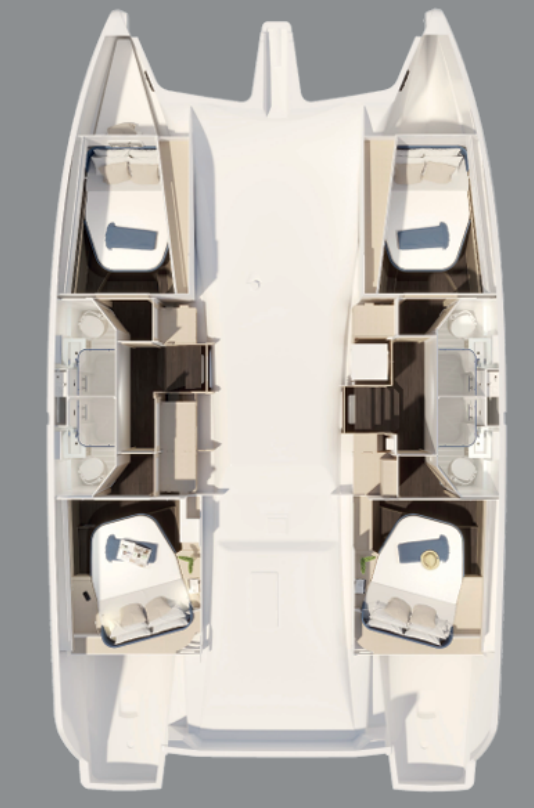 Wynajem Katamaran w Donji Seget - Fountaine Pajot Fountaine Pajot FP 44 Quatuor ELECTRIC - 4 + 1 cab.