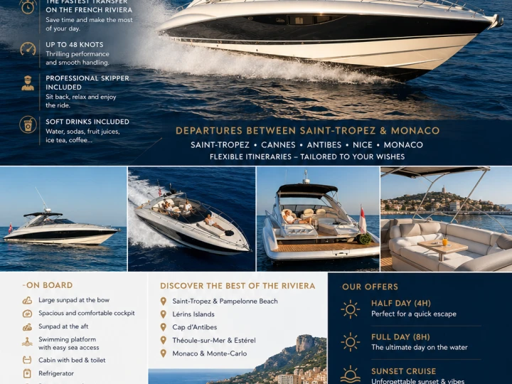 Sunseeker Superhawk 43 między profesjonalistami a osobami prywatnymi w Cannes