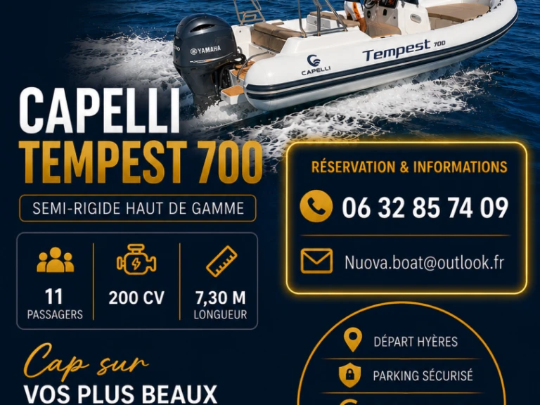 Łódż półsztywna do wynajmu w Hyeres w najlepszej cenie