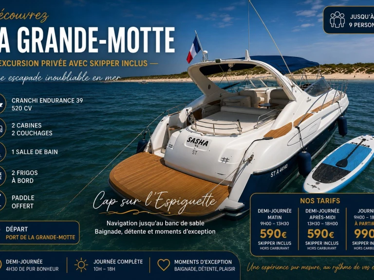 Wynajmij Cranchi Endurance 39 w La Grande-Motte