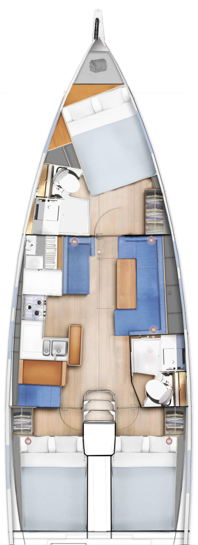Jeanneau Sun Odyssey 410 między profesjonalistami a osobami prywatnymi w Preveza