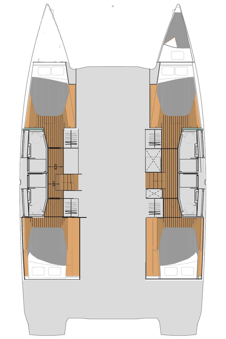 Wynajem Katamaran Fountaine Pajot z patentem 