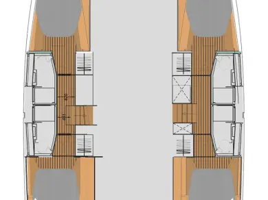 Wynajem Katamaran Fountaine Pajot z patentem 
