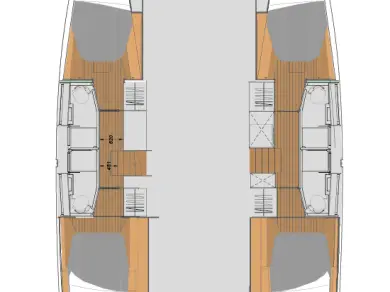 Wynajem Katamaran Fountaine Pajot z patentem 