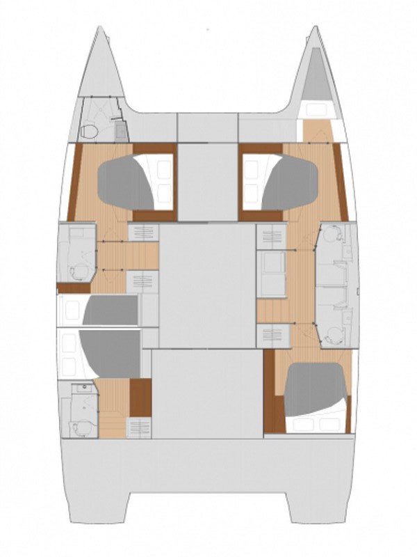 Fountaine Pajot Saona 47 między profesjonalistami a osobami prywatnymi w Trogir