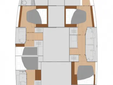 Fountaine Pajot Saona 47 między profesjonalistami a osobami prywatnymi w Trogir