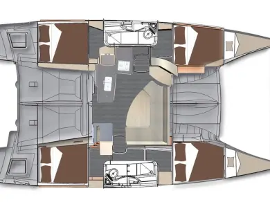Wynajem Katamaran Fountaine Pajot z patentem 