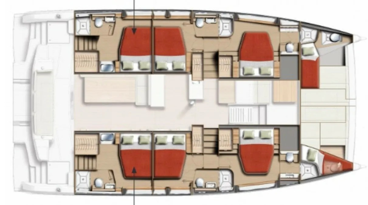Wynajmij Bali Bali 5.2 - 6 + 2 cab. w Lefkáda