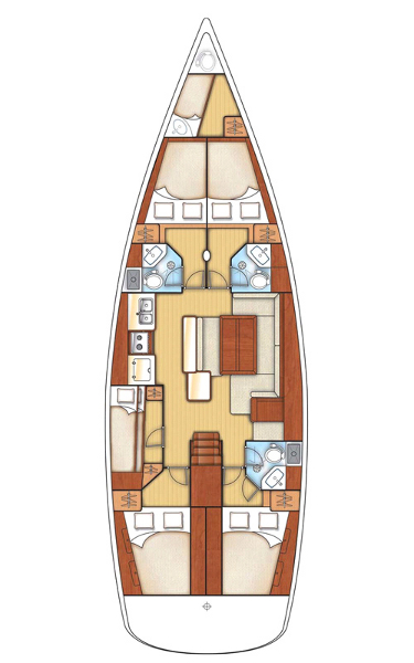 Wynajem łodzi Vlycho tanio Oceanis 50