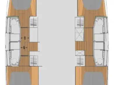 Wynajem Katamaran Fountaine Pajot z patentem 