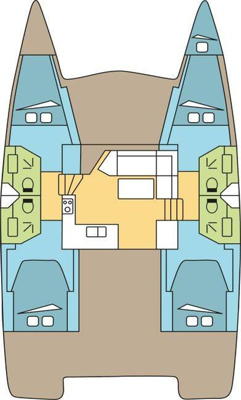 Wynajem Katamaran Fountaine Pajot z patentem 