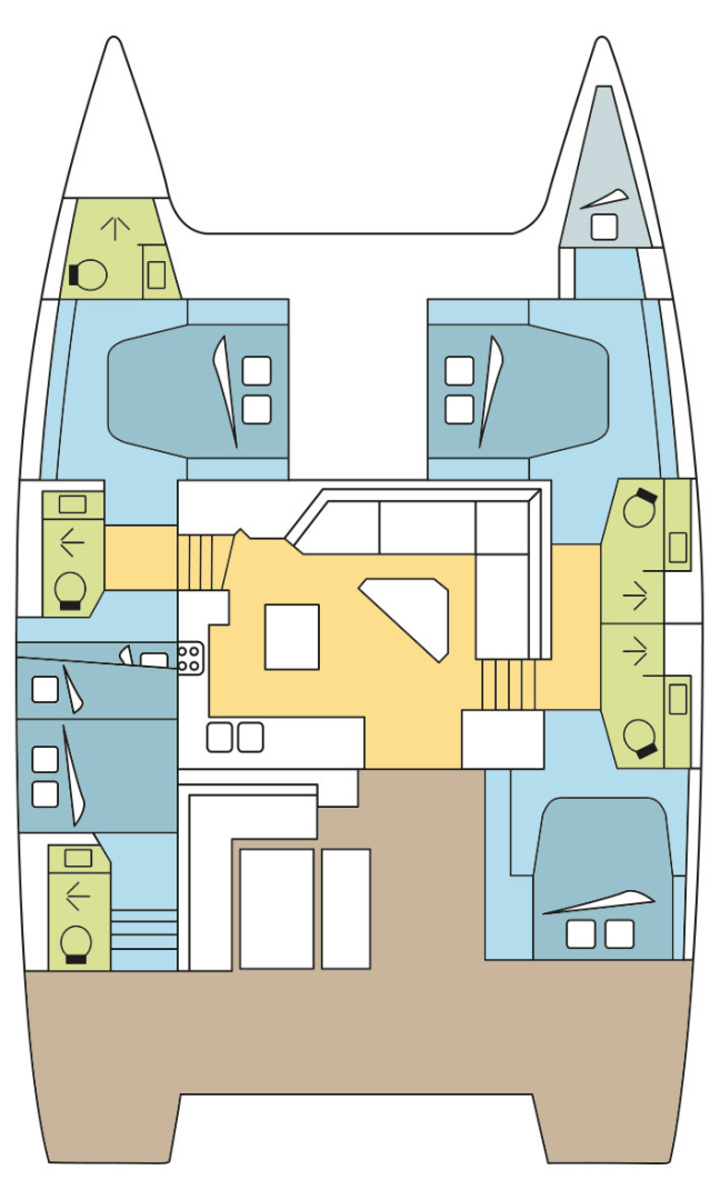 Wynajem Katamaran Fountaine Pajot z patentem 