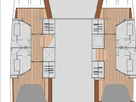 Wynajem Katamaran Fountaine Pajot z patentem 