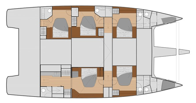 Wynajem Katamaran Fountaine Pajot z patentem 