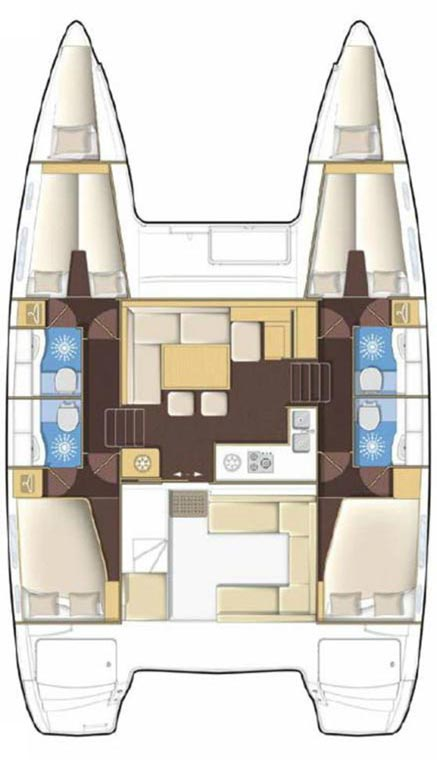 Wynajem łodzi Sibenik tanio Lagoon 400 S2