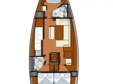 Jeanneau Sun Odyssey 44i między profesjonalistami a osobami prywatnymi w Gouvia