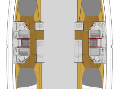 Wynajem Katamaran Fountaine Pajot z patentem 