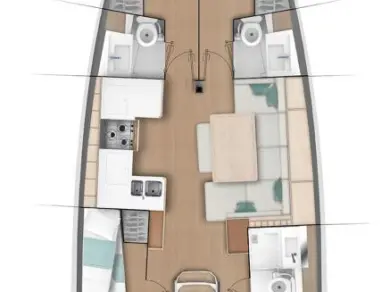 Jeanneau Sun Odyssey 490 między profesjonalistami a osobami prywatnymi w Gouvia