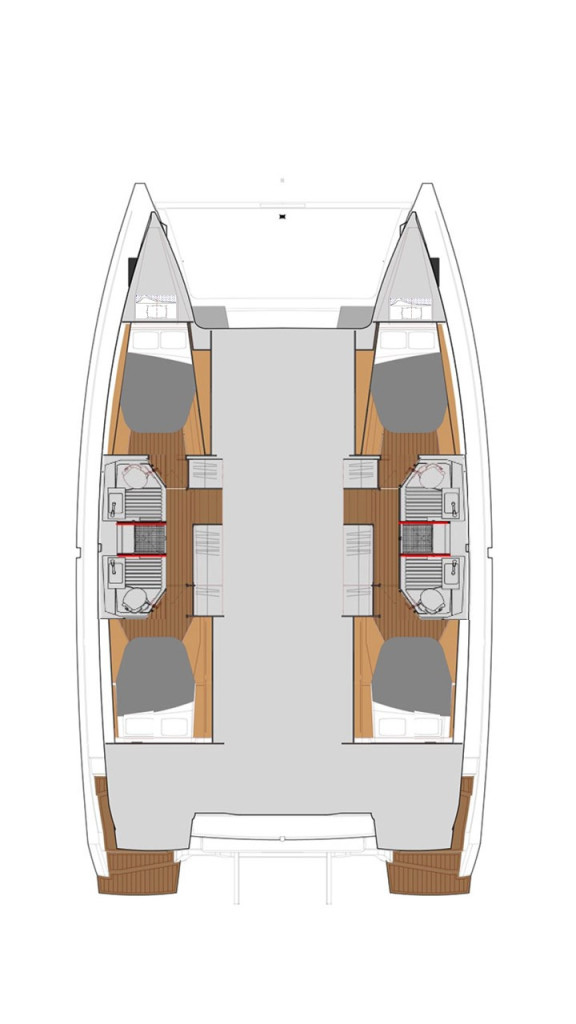 Fountaine Pajot Astrea 42 między profesjonalistami a osobami prywatnymi w Lefkáda
